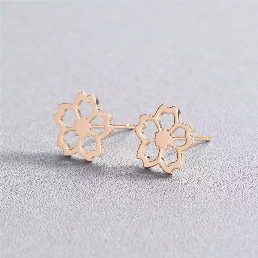 Women Stainless Steel Flower Earring - Picture 3 of 4